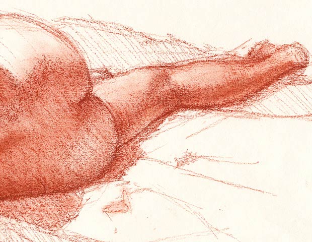 Reclining Nude from the Back 2 - Detail 2