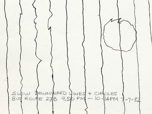 Slow Downward Lines and Circles, During a Bus Trip - Detail 1