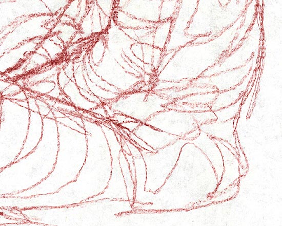 A Sitting Woman, Drawn using ‘Felt’ lines - Detail 3
