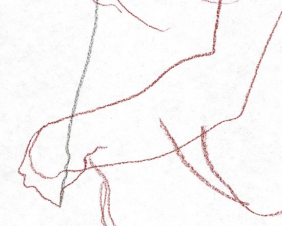Life Drawings using ‘Felt’ lines - Detail 1