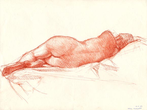 Reclining Nude from the Back 1