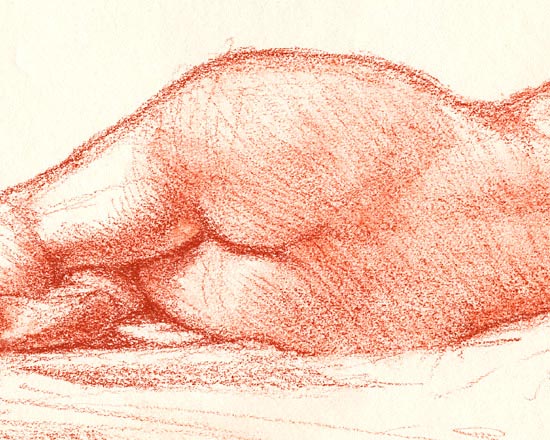 Reclining Nude from the Back 1 - Detail 1