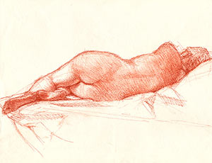 Reclining Nude from the Back 1