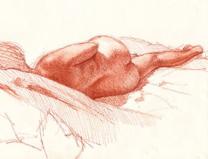 Reclining Nude from the Back 2