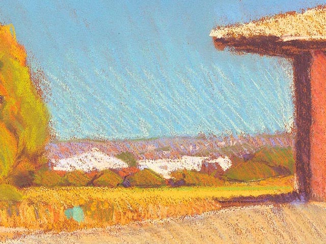 Tamarisks with Distant View of Buildings - Detail 1