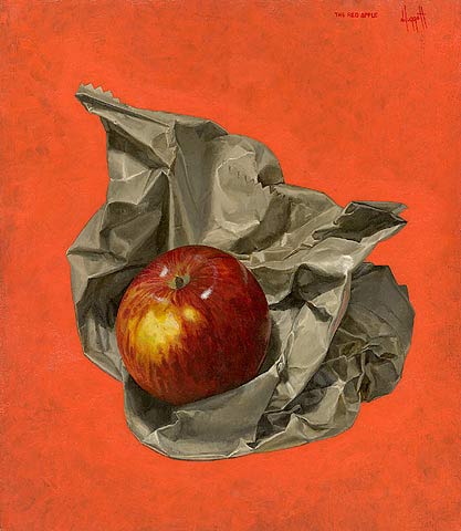 The painting, “The Red Apple”